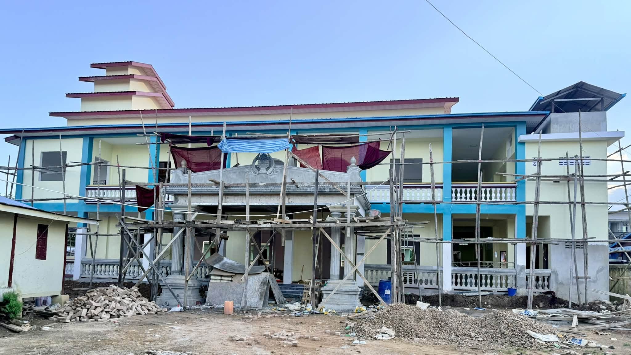 ရွှေကုက္ကိုမြိုင်ဒေသရှိ “ရွှေပြည်အေးကျောင်းပရိယတ္တိစာသင်တိုက်” ကြီး၏ နောက်ဆုံးအကျော့ ကျောင်းဆောင်